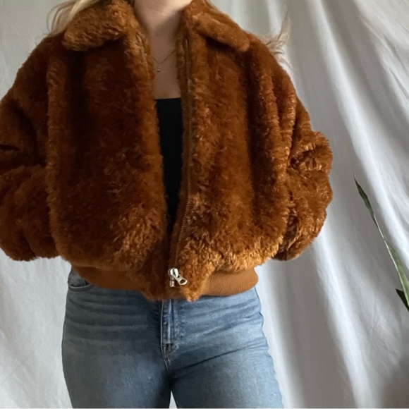 Rag and bone Nikki fur bomber jacket - Picture 2 of 8